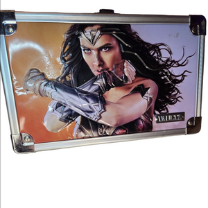 Vaultz Wonder Woman Silver Chrome Pencil Box Travel Case